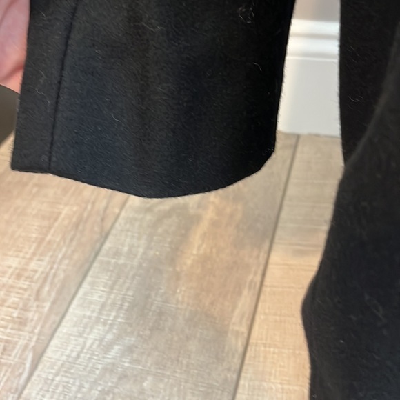 Michael Kors Black and Gold Wool Jacket Removable Hood Zipper Pockets XL - Picture 4 of 12